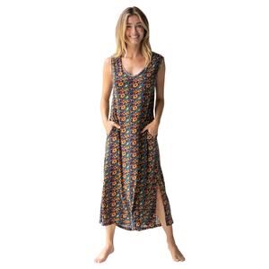 Natural Life Floral Hangout Cotton Sleeveless Midi Dress Size XS/S